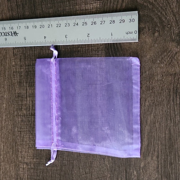50 Pull string purple mesh bags - Picture 2 of 3